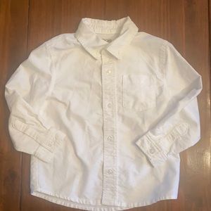 Long sleeve white button down shirt